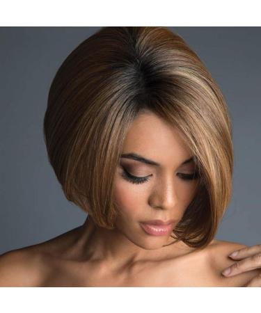 Buy Women's Brown Synthetic Bob Wig - Heat-Resistant Side Parting Ponytail for Parties | Charming Stylish Wigs - Buy Online on GoSupps.com