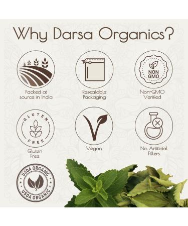Darsa Organics Pure Stevia Powder 16 oz - Smooth Natural Sweetness with Reduced Bitter Aftertaste, USDA Organic Stevia Extract for Baking & Beverages, Zero Calorie Sugar Substitute, No Additives, Vegan - Buy Online on GoSupps.com