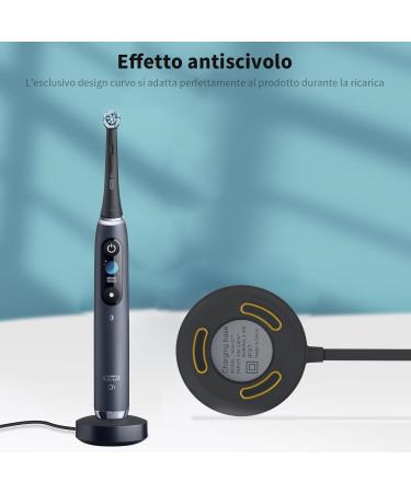 Merom 3768 Electric Toothbrush Charger for Braun Oral-B iO Series 7 8 9 | Magnetic Charging Station Power Supply (Black) - International Shipping Available - Buy Online on GoSupps.com