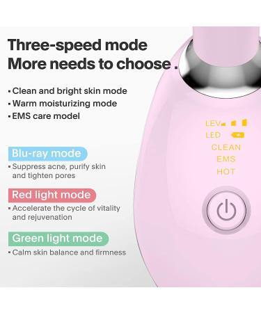 Commodore Red Light Face Lift Device | Skin Beauty & Neck Therapy | Portable Electric Massager - Pink - Buy Online on GoSupps.com