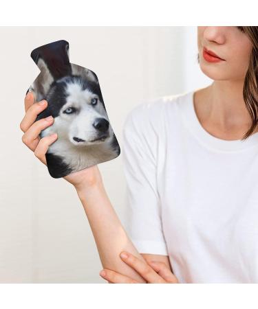 Husky Hot Water Bottle with Plush Cover - Hand Warmer for Adults & Children | 26.5x15.3cm - International Shipping Available - Buy Online on GoSupps.com
