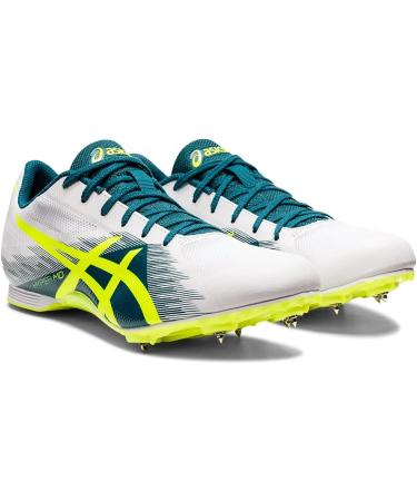 ASICS Hyper MD 7 Track & Field Shoes 6 - White/Safety Yellow - Buy Online on GoSupps.com