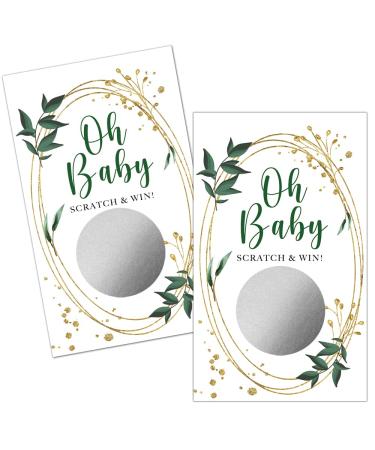 Hafhue 50 Pack Watercolor plantsBlank Gift Certificate Scratch Off Cards for Small Business Spa Beauty Makeup Hair Salon Bridal Shower Baby Shower Country Wedding Wedding Shower Ideas (Oh Baby)