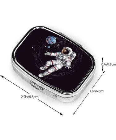 Astronaut Space Basketball Pill Case | Cute 2 Compartment Travel Organizer | Perfect Small Pill Box for Purse & Gifts - Buy Online on GoSupps.com