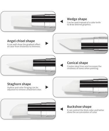 Cobee 5PCS Nail Art Acrylic Sculpture Pen Set with Gel Brush and Rhinestone Carving Pens - Silicone Head, Acrylic Handle, Rubber Tip - Buy Online on GoSupps.com