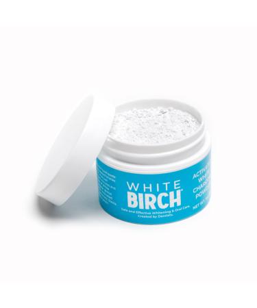 White Birch Activated White Charcoal Powder - Professional Teeth Whitening Charcoal - Natural & Fluoride Free Oral Care (White Charcoal Powder)