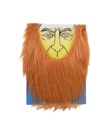 Funny Halloween Party Art Beard with Mustache Realistic U-Shaped Brown Hair Accessories for Men - Buy Online on GoSupps.com