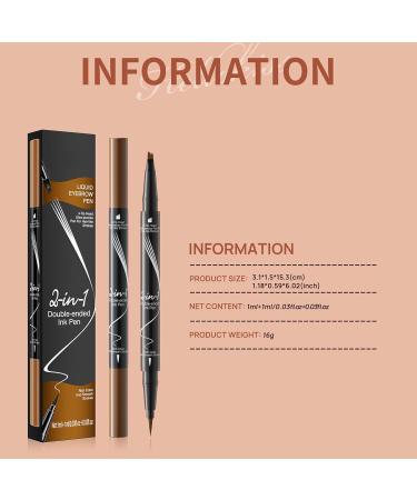 Eyebrow Pen Microblading Eyebrow Pencil with -Fork-Tip and Precise Brush Create Natural Hair-Like Brows Eyebrow Pencil (Grey) - Buy Online on GoSupps.com