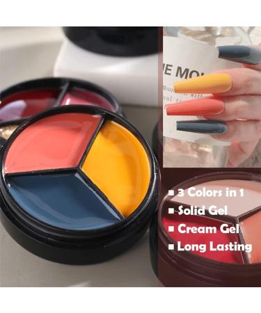 Hot Soak Off UV Nail Gel Varnishes 3 Colors in 1 Reflective Glitter Gel Solid Cream Gel Polish(03) Style03 - Buy Online on GoSupps.com