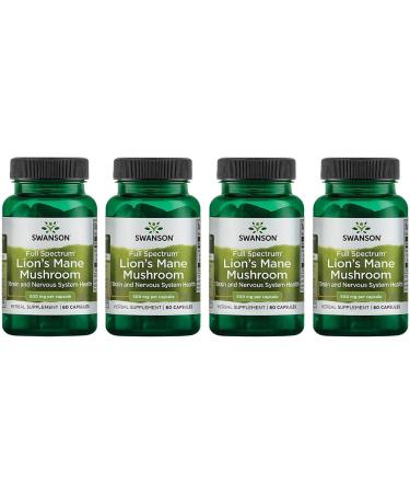 Swanson Full Spectrum Lion's Mane Mushroom 500 mg 60 Capsules