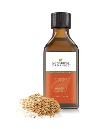 Au Natural Organics Organic Oat Oil | Avena Sativa Kernel  100% Anti Aging Antioxidant Oil for Face  Body  Hair  Nails - Rich in Saponins  Vitamin E  Omega-3 & Omega-6 Fatty Acids | 3.4 Fl Oz / 100ml - Buy Online on GoSupps.com