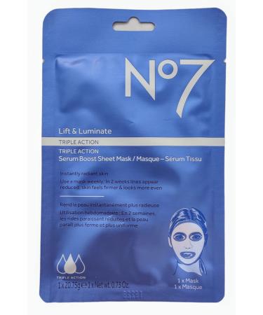 No7 Lift & Luminate Triple Action Serum Boost Sheet Masks - Shop Now for Glowing Skin - Buy Online on GoSupps.com