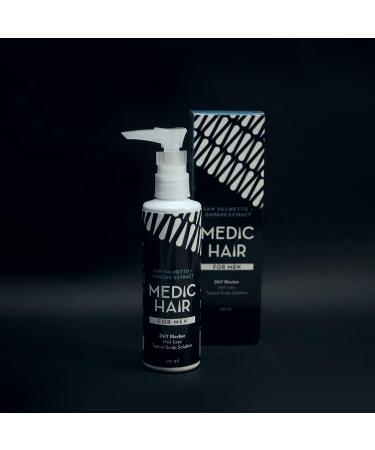 Medic Hair for Men 90ml - DHT Blocking Saw Palmetto & Ginseng Extract - Natural Hair Growth Solution | 3.04 fl oz - Buy Online on GoSupps.com