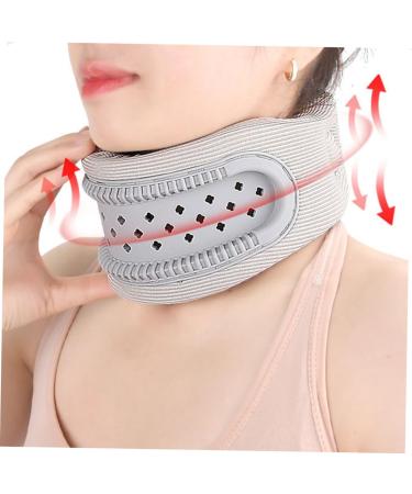 Minkissy Cervical Device Band - Soft Protective Brace for Neck Pain Relief & Support | Travel & Household Use | 52.50x2.20cm Gray - Buy Online on GoSupps.com