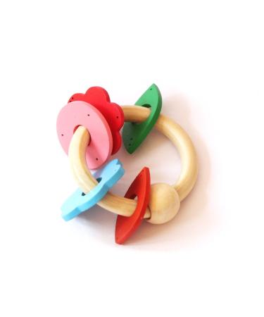 Shumee - Wooden Keys Rattle for Babies - Sensory Developmental Musical Teething Toy - Age 6 Months+