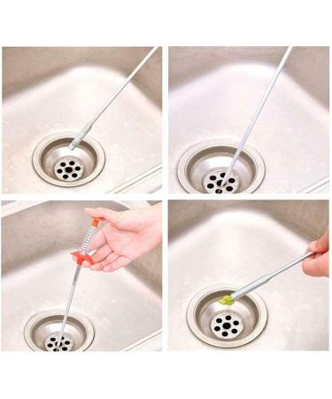 Kitchen Bendable Sink Cleaning Hook Sewer Dredging Tool Spring Pipe Hair Remover Hair Drain Clog Remover Drain Relief Cleaning Tool. - Buy Online on GoSupps.com