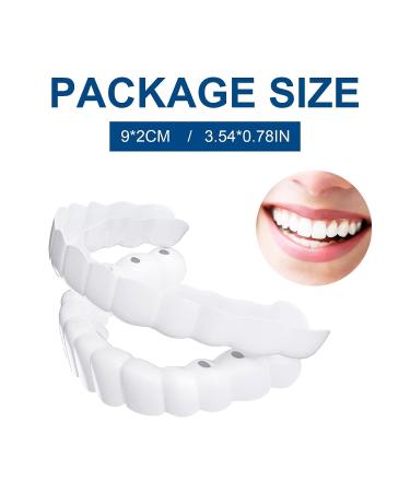 2 Pairs Snap on Dentures & Veneers with Box - Temporary Braces Cover for Imperfect Smile - Buy Online on GoSupps.com