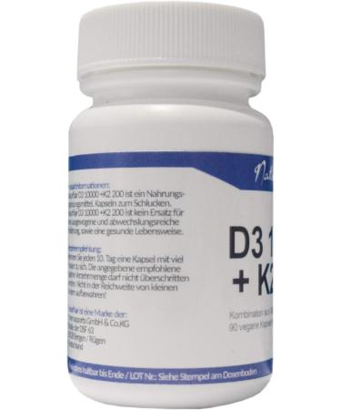 Buy Vitamin D3 10000 IU + Vitamin K2 MK7 - 90 Vegan Capsules for Optimal Bone Health | Fast International Shipping - Buy Online on GoSupps.com