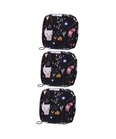 Gleavi 3 Stk Aunt's towel-keeping bags wallet for girls period pad pocket women tape ID money exchange for women diaper bag child zip pocket nylon bag