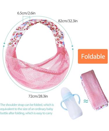 HINATAA Breathable Baby Sling | Adjustable Wrap Carrier with 3D Mesh Fabric | Summer Ready (Pink) - Buy Online on GoSupps.com