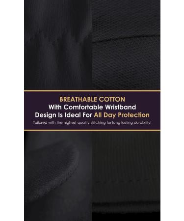 XL Black Cotton Gloves for Eczema, Dry Hands, Women - 10 Pairs for Spa, Lotion, Sleeping - Buy Online on GoSupps.com