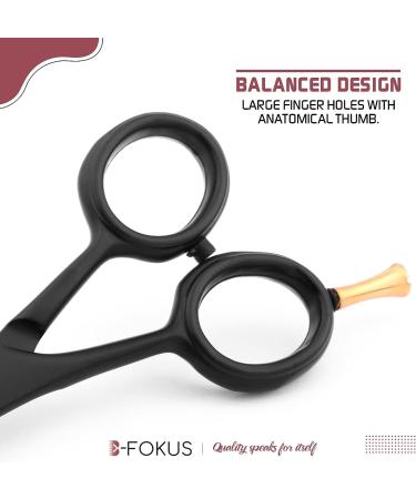 B-FOKUS Professional 4.5 Mustache Scissors - German Stainless Steel Beard & Mustache Grooming Kit for Men with Leather Case and Comb Set - Buy Online on GoSupps.com