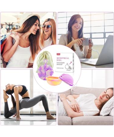 Shop IxyHKB Reusable Menstrual Discs - Silicone Menstrual Cups for Sports Swimming & Intimacy (S+L) | Eco-Friendly & Comfortable - Buy Online on GoSupps.com
