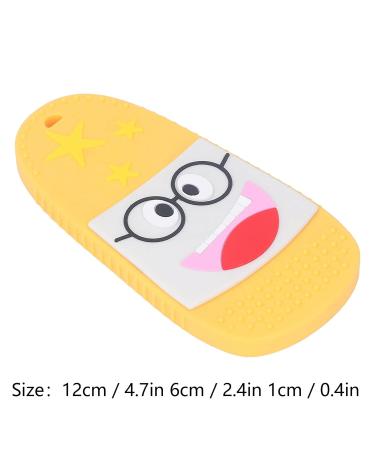 Soft Silicone Baby Teether Slipper with Textured Patterns - Yellow - Buy Online on GoSupps.com