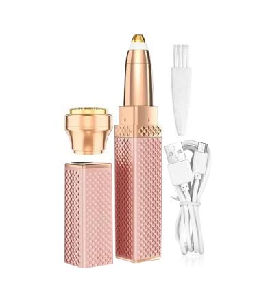 Women Body Electric Shaver - Electric Women Underarms and Legs 2-in-1 Shaver | Rechargeable Face Shaver for Eyebrow Trimming for Traveling Dormitory Pink