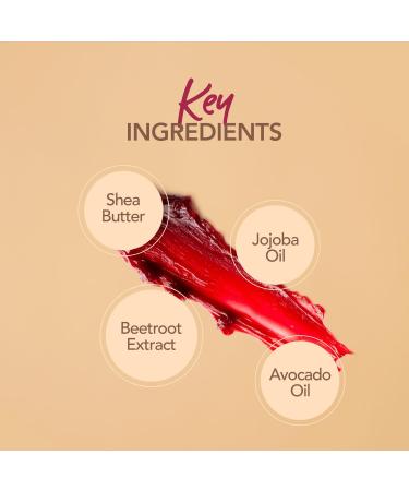Beetroot Tinted Lip Balm - Long-Lasting Hydration for Dry & Chapped Lips | Nourishing Lip Care for Women & Men - 10g - Buy Online on GoSupps.com
