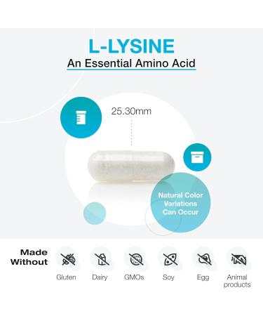 XYMOGEN L-Lysine 1000mg Capsules - Premium Amino Acid Supplement for Collagen Support | Balanced Arginine Intake | 90 Capsules - International Shipping Available - Buy Online on GoSupps.com