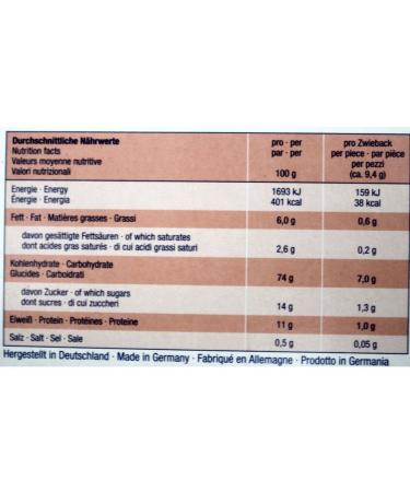 Buy Brandt Zwieback 450g - Authentic German Soft Toast Biscuits for International Shipping - Buy Online on GoSupps.com