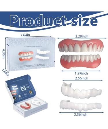 VRYNDH Cosmetic dental facets 2 pairs teeth whitening temporary dental prosthesis safe and comfortable instant smile with heatadhesive beads for temporary repair of dental problems - Buy Online on GoSupps.com