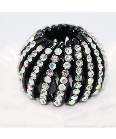 Fancyland Expandable Ponytail Holder & Strass Bun Maker Acrylic Hair Clip for Fast Volume & Stylish Twist Perfect for Ladies & Girls - Buy Online on GoSupps.com