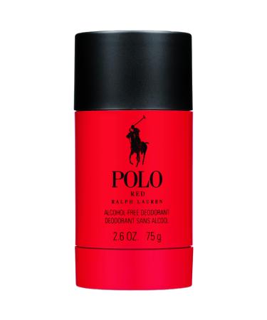 RALPH LAUREN FRAGRANCES Polo Red - Men's Deodorant - Woody & Spicy - With Grapefruit Saffron and Redwood - Alcohol-Free Long Lasting - 2.6 Oz