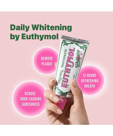 Euthymol Whitening Toothpaste 75ml | Non-GMO | Gluten Free | Vitamin E | Plaque Removal | Cavity Protection | Antibacterial | Freshens Breath | Dental Care | Enamel Protection | Pack of 1 - Buy Online on GoSupps.com