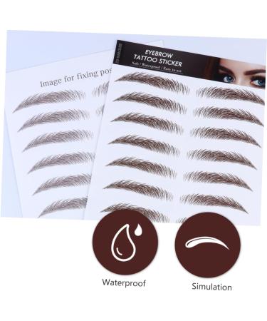 Beavorty 8 Pcs Eyebrow Stickers 6d Hair- Eyebrows Stickers Black Makeup Eyebrow Stencils Tool 3 Proof - Buy Online on GoSupps.com