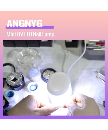 ANGNYA Mini UV LED Nail Lamp - Portable Nail Dryer for Gel Nails - Professional Nail Art Tool for DIY at Home - 03 White - Buy Online on GoSupps.com