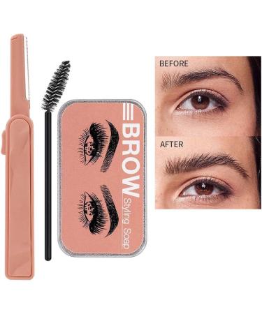 miduoidn Eyebrow Gel Styling Soap Wax Wild Sweat-Proof Eye Brow Cream with Trimmer Natural Defining Practical Eyebrow Makeup Eyes Kit - Buy Online on GoSupps.com