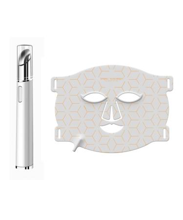 SPRING SONGBIRDS 8-Mode Facial Beauty Mask & Eye Massager Set | Spa-Inspired Skincare Device to Refresh Brighten and Smooth Skin | Gift for Women & Men