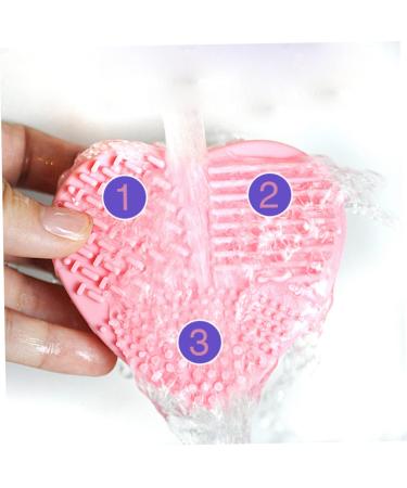 Mikikit Silicone Makeup Applicator & Cleaning Box - Pink Heart Shaped Brush Cleaner for All Makeup Brushes - Ideal for Quick & Easy Cleaning - Buy Online on GoSupps.com