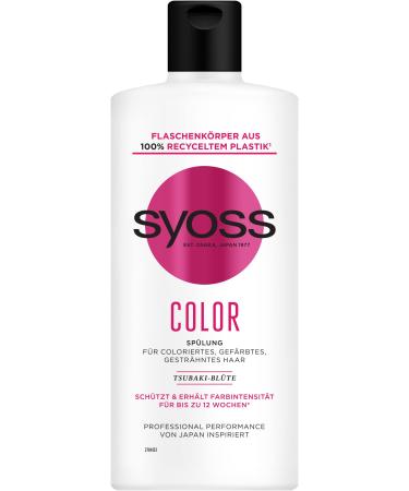 Syoss Rinse Color (440 ml) rinsing for colored scattered and colored hair protects up to 12 weeks before fading vegan formula with Tsubaki flower - Buy Online on GoSupps.com