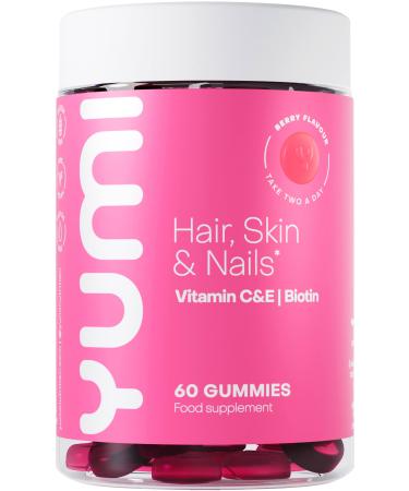 Biotin Gummies | Hair Skin & Nails Vitamin | 5000MCG Biotin with Zinc Vitamins A D E C B6 + Minerals | Hair Growth Nail Strengthener & Skin Support | 60 Vegan Gummies (Mixed Berry Flavour)