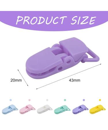 DHWEKU Pacifier Clips Set - Colorful T-Clip Baby Clip (6 PCS) | Durable Plastic Pacifier Chain Clips for Infants | International Shipping Available - Buy Online on GoSupps.com