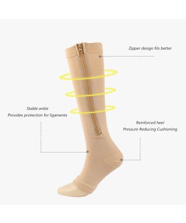 MDRCG Open Toe Compression Stockings with Zipper - Thrombosis & Varicose Vein Support - XXL D - International Shipping Available - Buy Online on GoSupps.com