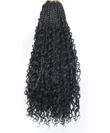 8Packs Goddess Box Braids Crochet Hair With Curly Ends 22inch Pre-looped Bohomian Crochet Box Braids Synthetic Braiding Hair Extensions (22 inch 1B) 22 Inch(Pack of 8) 1B - Buy Online on GoSupps.com
