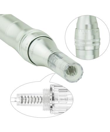 TBPHP M1 Professional Electric Derma Pen with LCD Screen - 7 Levels & 12 Cartridges - Silver | Best International Shipping - Buy Online on GoSupps.com