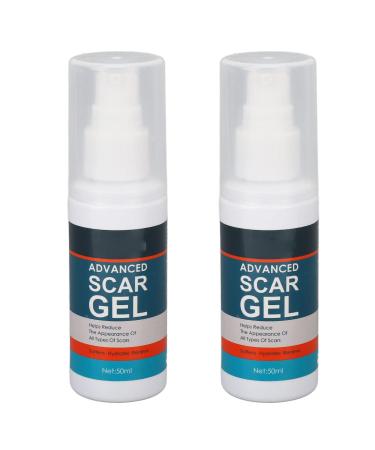 Scar Cream Mild Greasy Free Fading Skin Scar Repairing Gel for Stretch Marks Wrinkles 50ml 2pcs