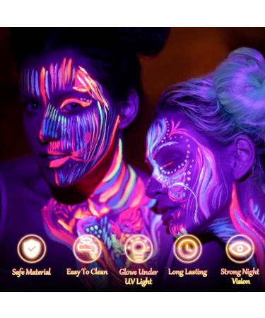 LOPHE Neon Liquid Eyeliner 8 Colors Waterproof Smudge Resistant Long Lasting Matte Set Colorful Fluorescent Rainbow Eyeliner Glow in UV Liner Pen Eye Guide Makeup - Buy Online on GoSupps.com