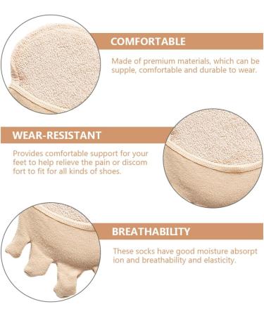Mobestech 6 Pairs Full Toe Socks - Metatarsal Pads & Toe Separators for Foot Pain Relief | High Heel Accessories - Buy Online on GoSupps.com